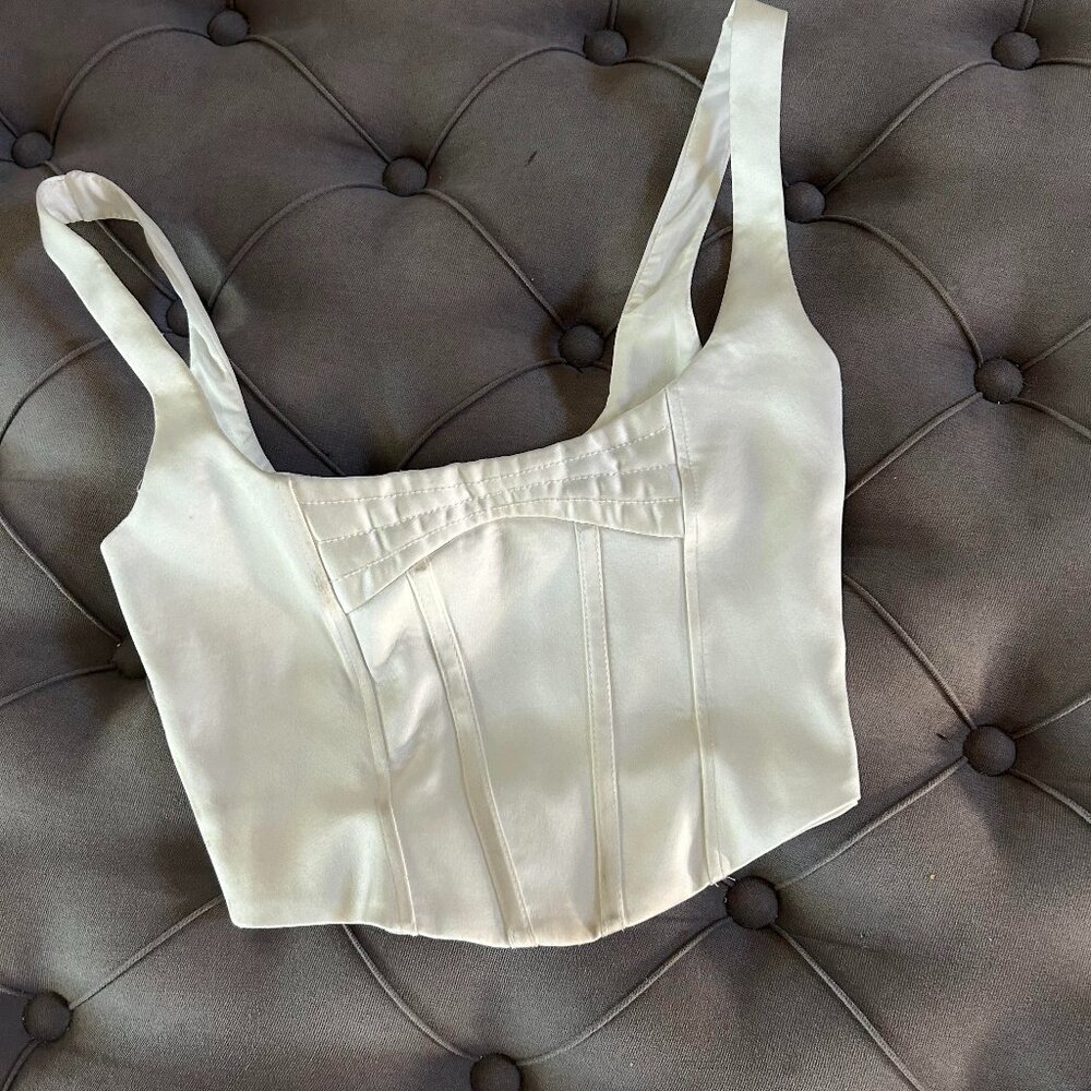 White Zara Bustier Top